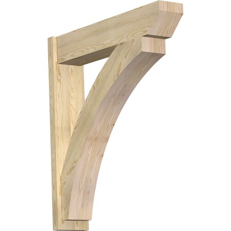Ekena Millwork Thorton Slat Rough Sawn Outlooker, Douglas Fir, 8"W x 38"D x 42"H OUT08X38X42THR06RDF